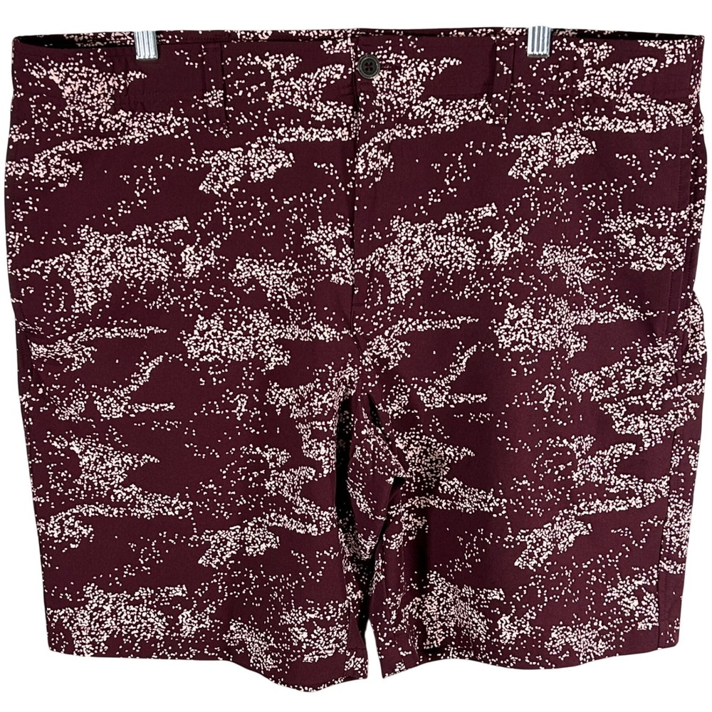 Under Armour Mens Golf Shorts Maroon Camo Spotted Performance 1377303 Size 40